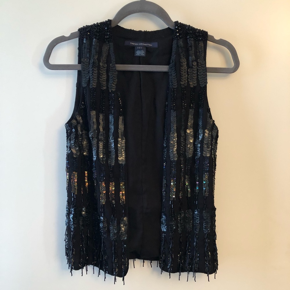 French Connection Beaded Vest